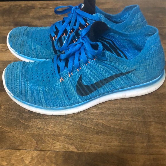 blue nike free rn flyknit